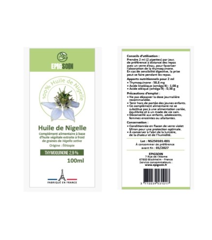 Huile de Nigelle EPIGSOIN 100 ML